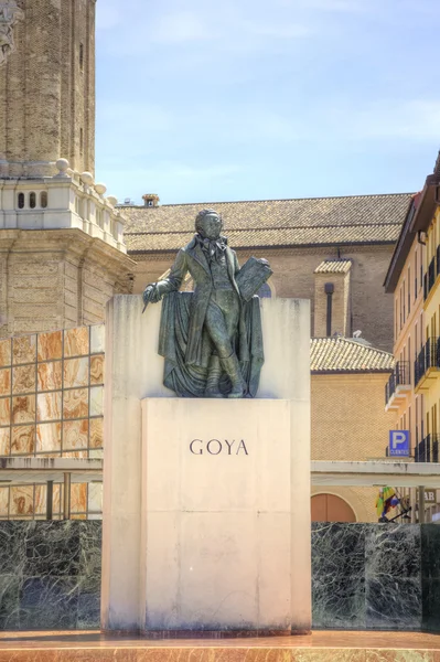 Saragossa. Monumento a Francisco Goya — Foto de Stock