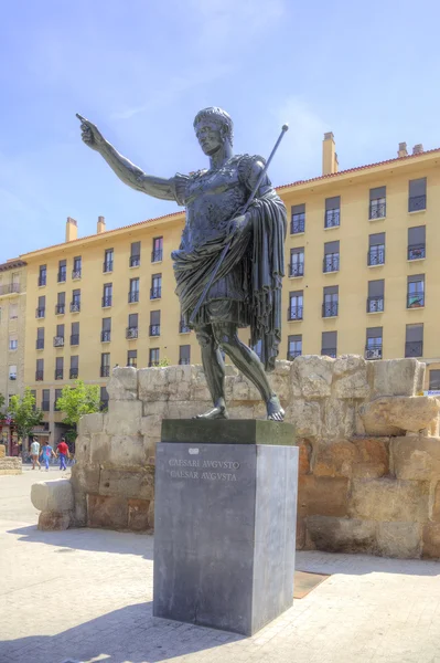 Saragossa. cesarz rzymski caesar augustus — Zdjęcie stockowe