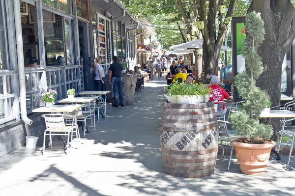 Cafe on Deribasivska Street — Stock Photo, Image