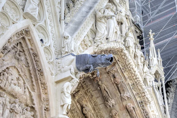 Cattedrale medievale di Reims — Foto Stock