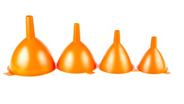 Set of orange funnels  clipart