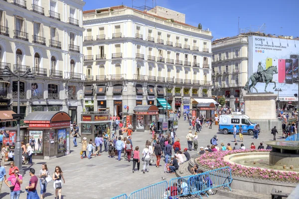 Madrid. Puerta del sol kare — Stok fotoğraf