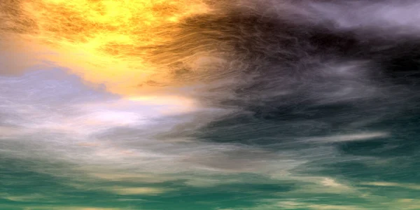 Planetens Atmosfär Moln Himlen Främmande Planet Illustration — Stockfoto