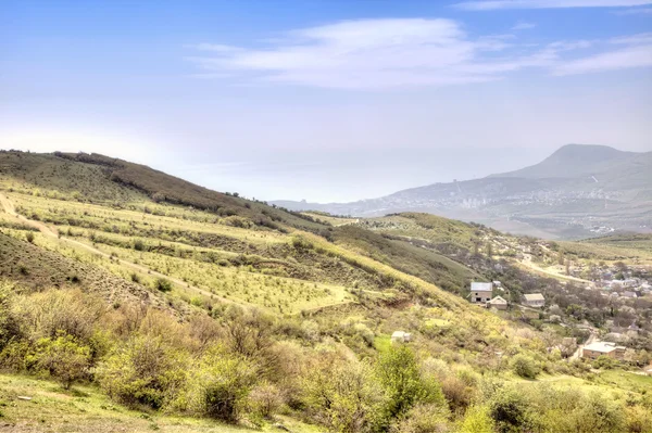 Landschaft der Krim, Blick von einem Berg demerdzhi — Stockfoto