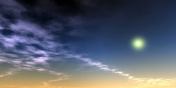 Atmósfera Del Planeta Nubes Cielo Planeta Extraño Panorama Ilustración — Foto de Stock