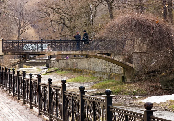 Kovový most v kislovodsk. — Stock fotografie