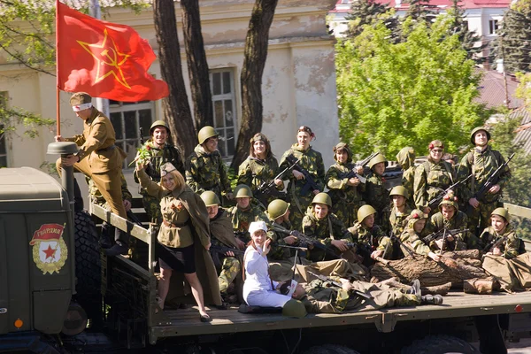 Παρέλαση νίκη 2013 στο Πιατιγκόρσκ. — Φωτογραφία Αρχείου