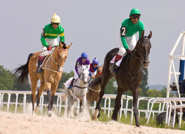 Terminar corridas de cavalos — Fotografia de Stock