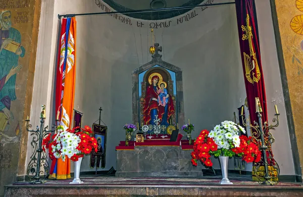 Vista Del Área Del Altar Iglesia Armenia Ereván Armenia —  Fotos de Stock