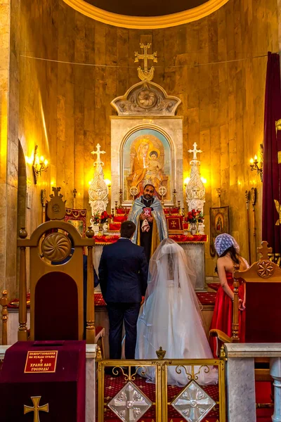 Kislovodsk Russia July 2016 Armenian Wedding Church Vardan Mamikonian Kislovodsk — Fotografia de Stock