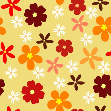 çiçekler ile sorunsuz şekilde