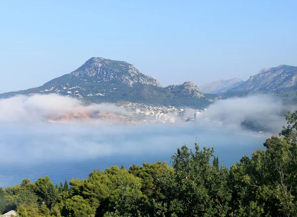 Montenegro. Above the sea fog. — Stock Photo, Image