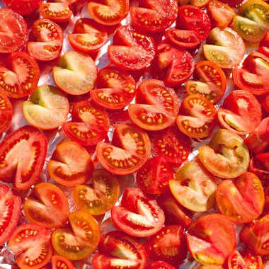 doğranmış domates kurutma için hazır arka plan