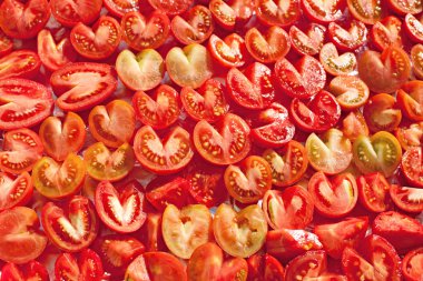 doğranmış domates kurutma için hazır arka plan