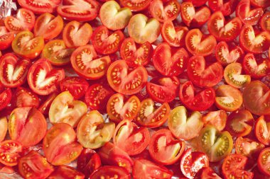 doğranmış domates kurutma için hazır arka plan