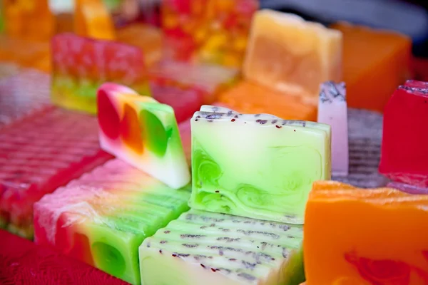 Lots of colored soap, abstract background — Stock Photo, Image