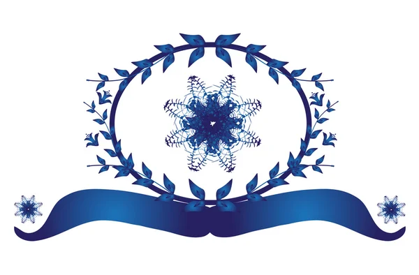 Banner de copo de nieve — Vector de stock