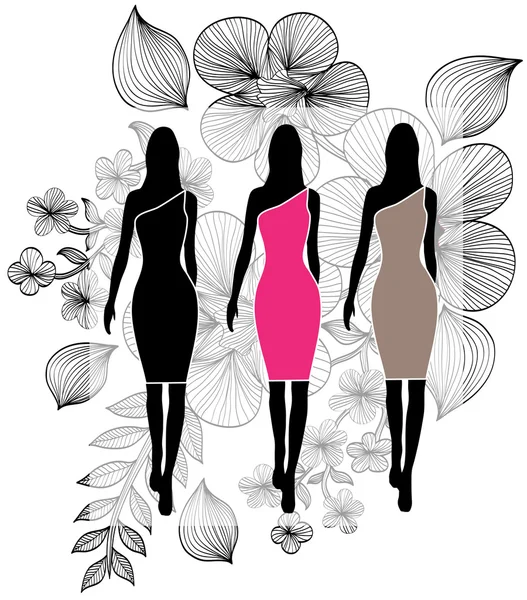 Chicas de moda — Vector de stock