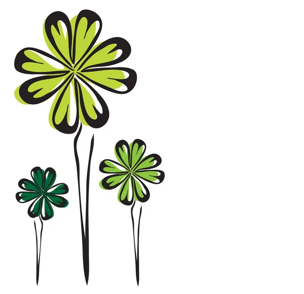 Four leaf clover — Stock Vector