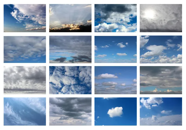 Collection of sky backgrounds — Stock Photo, Image