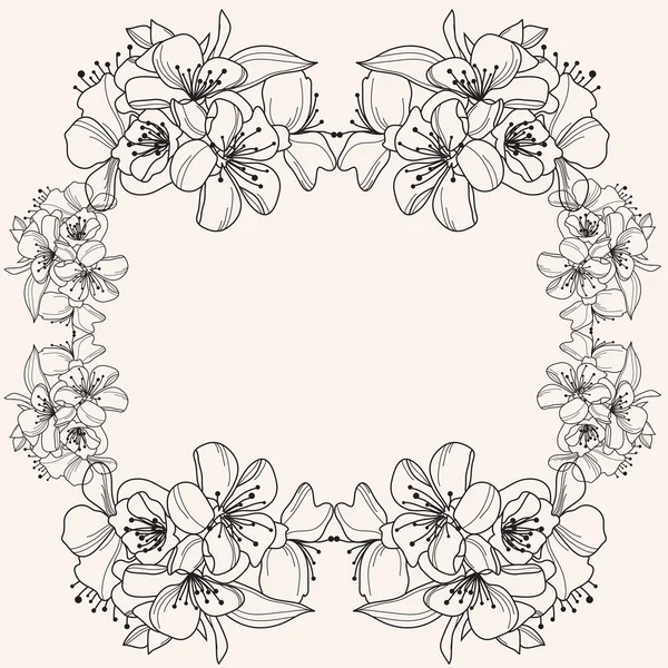 Cadre floral — Image vectorielle