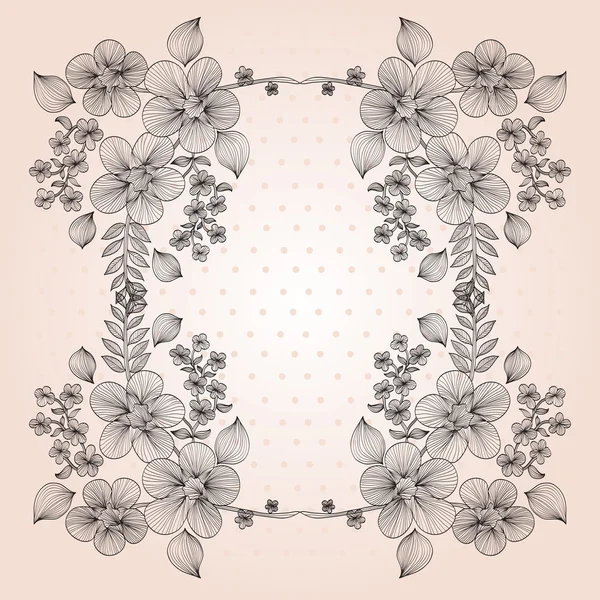 Cadre floral — Image vectorielle