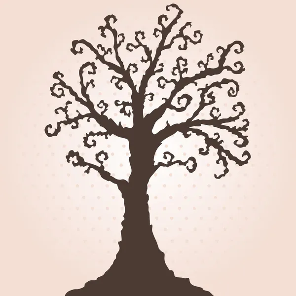 Dekoratif bir ağaç — Stok Vektör