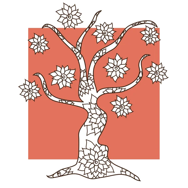 Árbol decorativo — Vector de stock