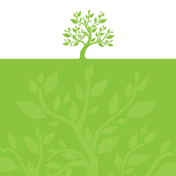 Decorative green tree — Stock Vector