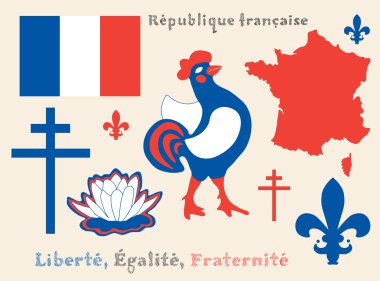 symbols of French Republic clipart