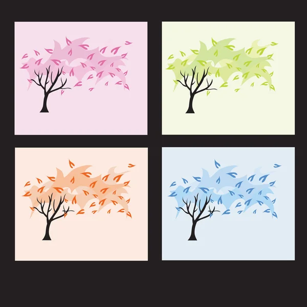四季树 — 图库矢量图片
