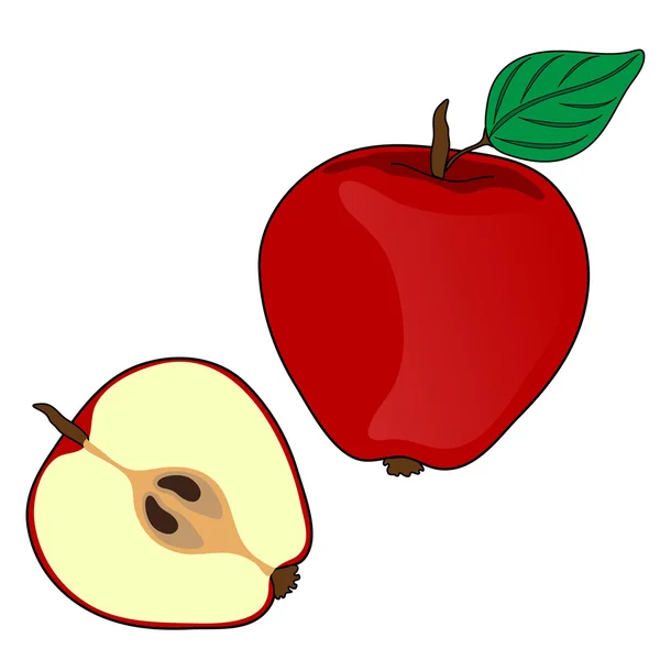 Owoce jabłko — Wektor stockowy