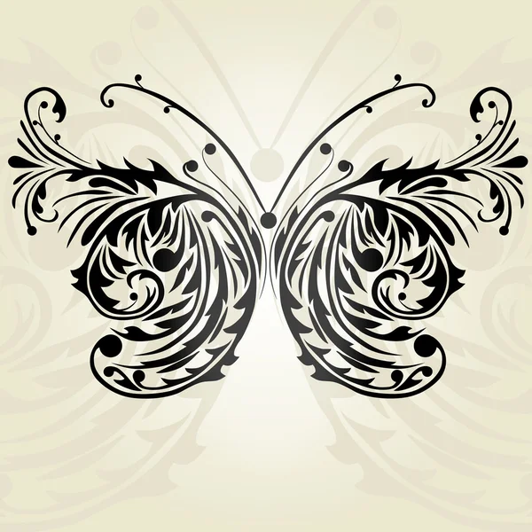 Mariposa decorativa — Vector de stock