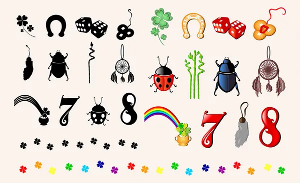Symboles de chance — Image vectorielle