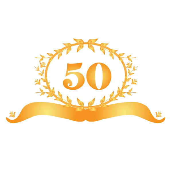 50th anniversary banner — Stock Vector