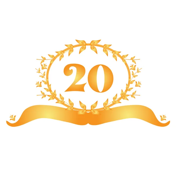 Banner del 20 aniversario — Vector de stock