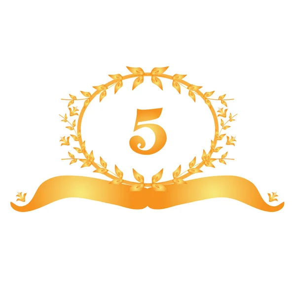 5th anniversary banner — Stock Vector