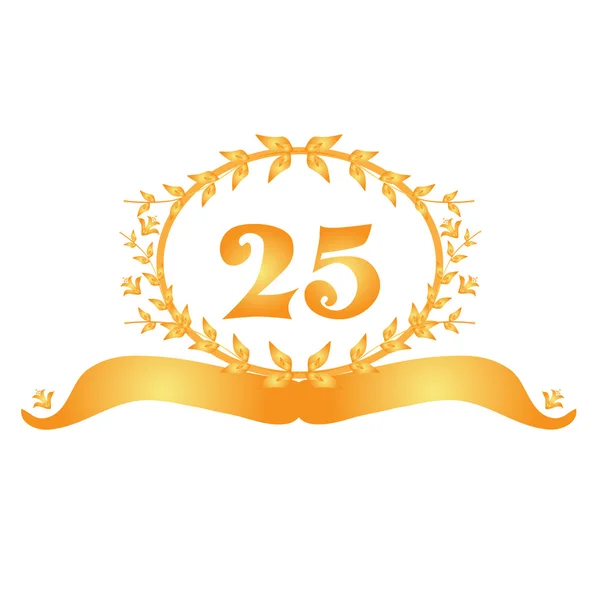 25th anniversary banner — Stock Vector