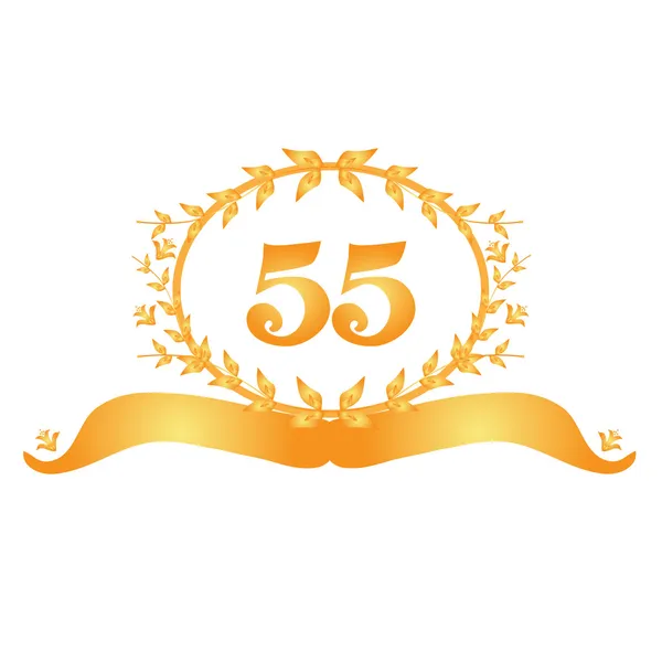 55th anniversary banner — Stock Vector