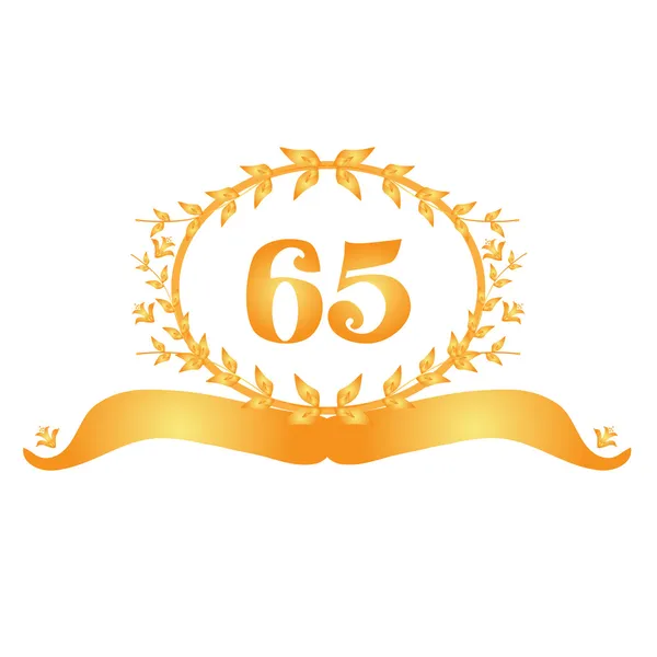 Banner del 65 aniversario — Vector de stock