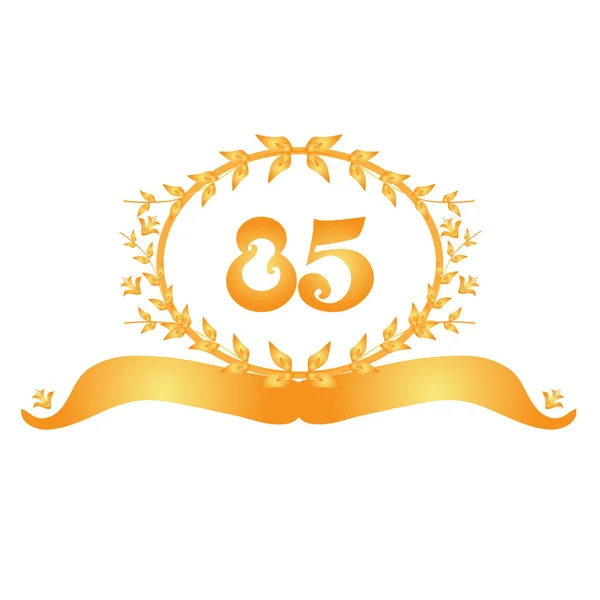 85th anniversary banner — Stock Vector