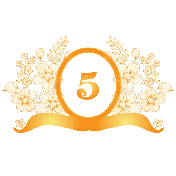 5th anniversary banner — Stock Vector