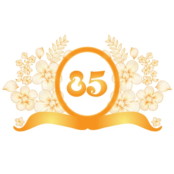 85th anniversary banner — Stock Vector