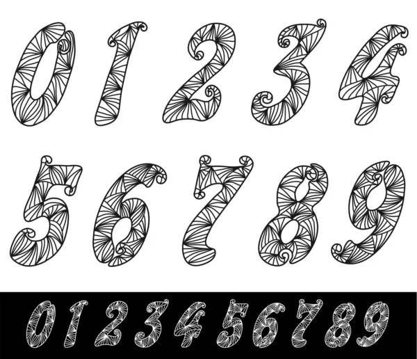 Set of numbers — Stock Vector