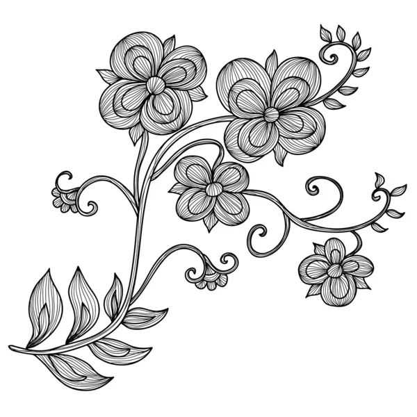 Flores decorativas — Archivo Imágenes Vectoriales