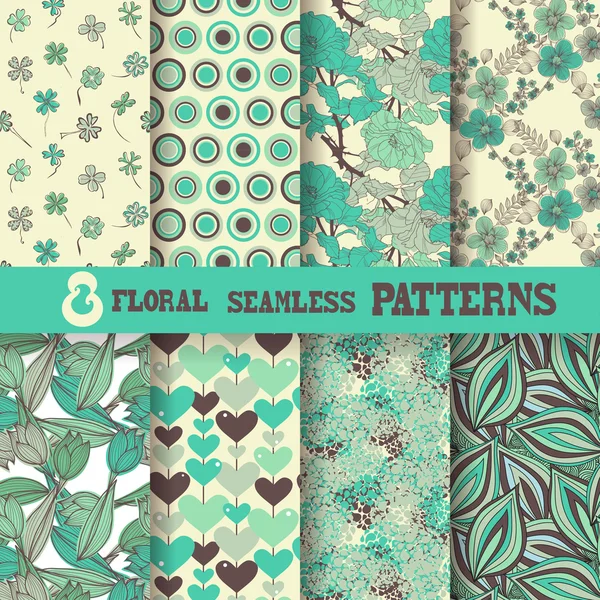 Seamless patterns — Stock Vector