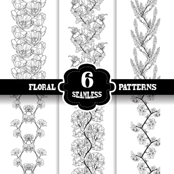 Seamless patterns set — Stock Vector