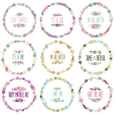 Çiçekli Çerçeve kümesi