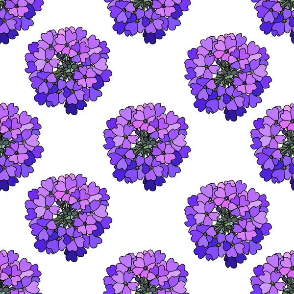 Elegáns Zökkenőmentes Minta Kék Verbéna Virágokkal Design Elemekkel Virágmintás Meghívók — Stock Vector