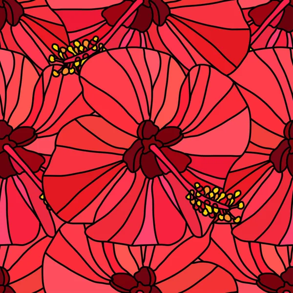 Kırmızı amber çiçekleri ve tasarım elementleriyle zarif, pürüzsüz bir desen. Davetiyeler, kartlar, baskı, hediye paketi, imalat, tekstil, kumaş, duvar kağıtları için çiçek deseni